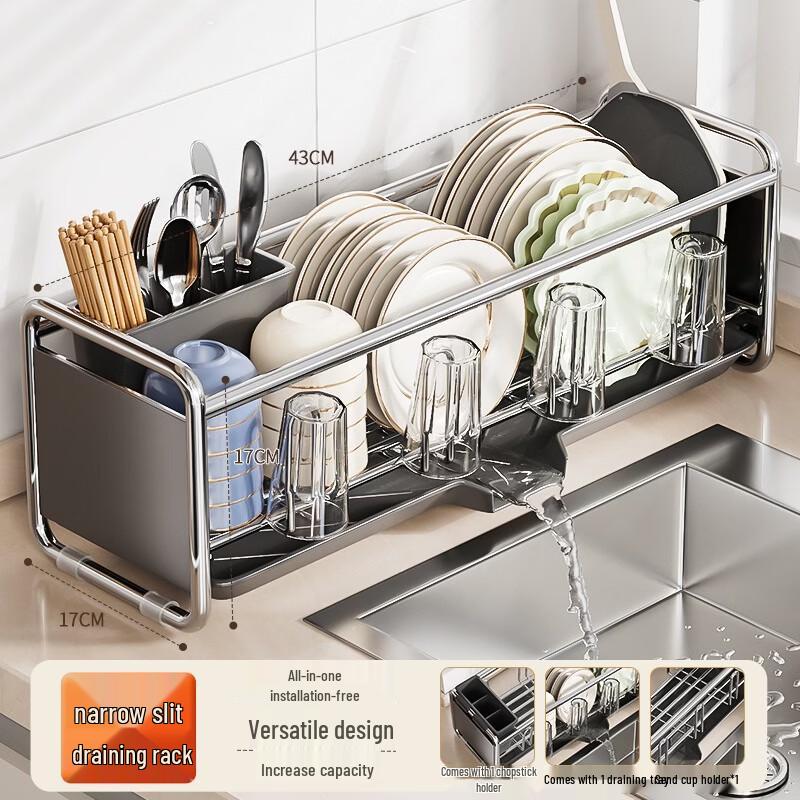 

Slim Integrated Dish Drying Rack