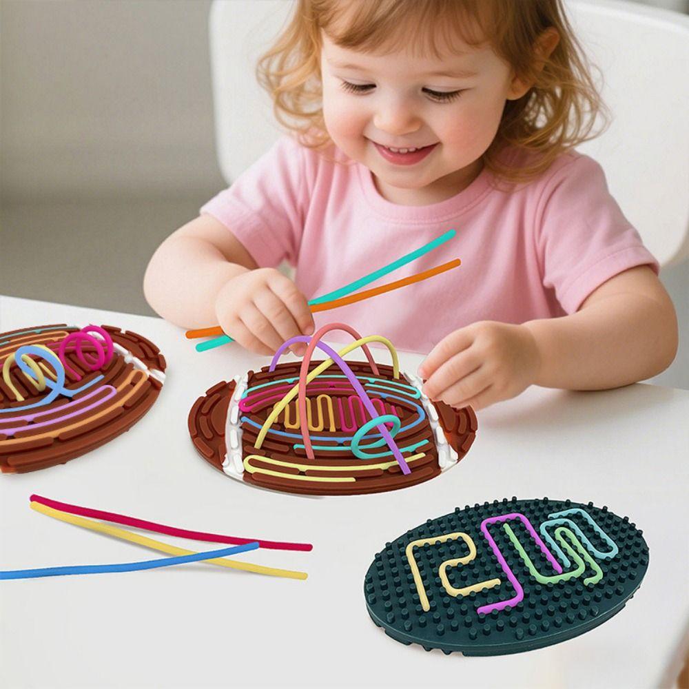 Ability Training Sensory Activity Board Silicone Kids Busy Board Silent Sensory Board  Infant Baby