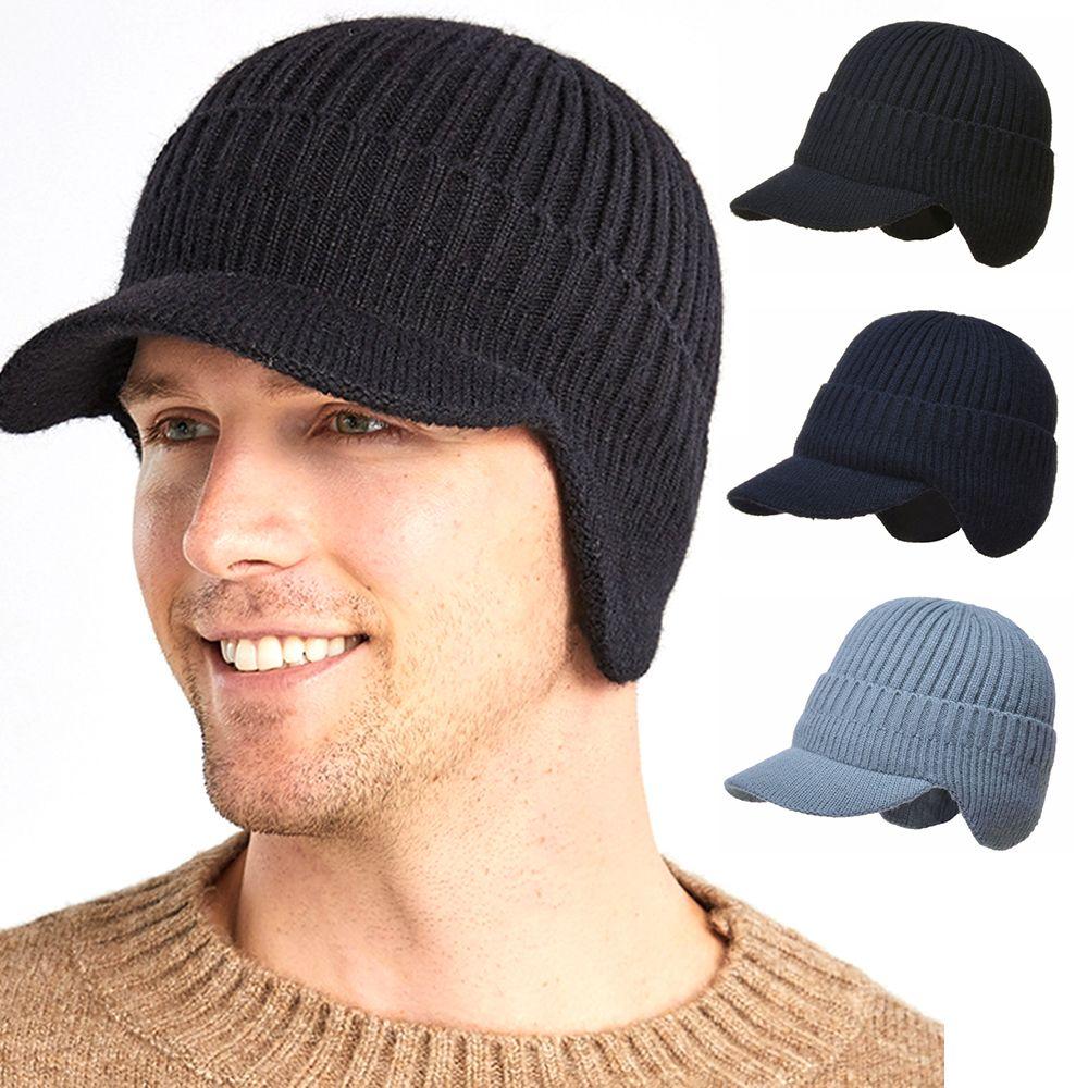 Brim Men's Knit Cap Cycling Cap 