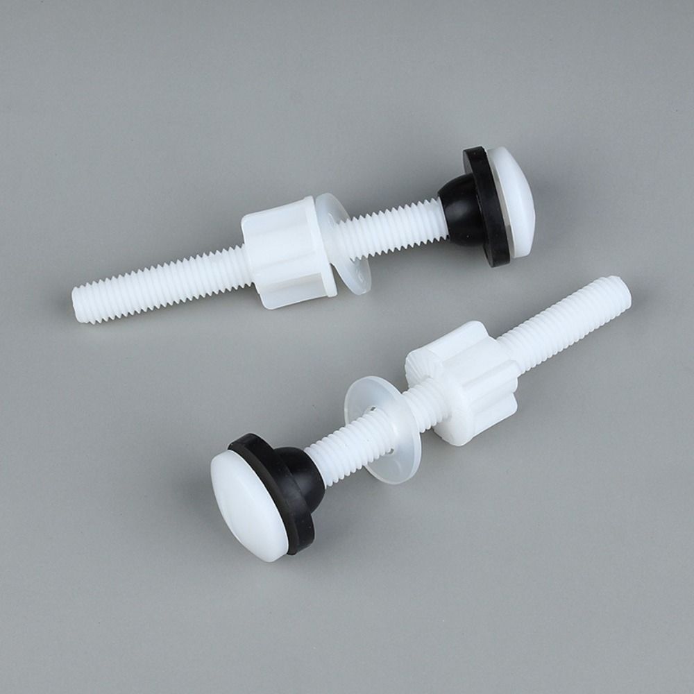 Neues Kunststoff-WC-Sitzscharnier Weiß Mit Unterlegscheiben Reparaturschrauben Gummiring Schraube