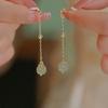 Green Female Earrings Imitation   Earrings Gold Dangle Earrings Chinese Style Jewelry