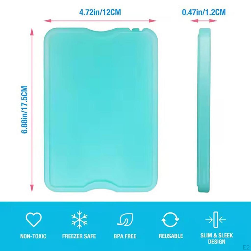 4Pcs Thin Ice Packs Essential Accessories Water Filling Space Saving Reusable for Lunch Box