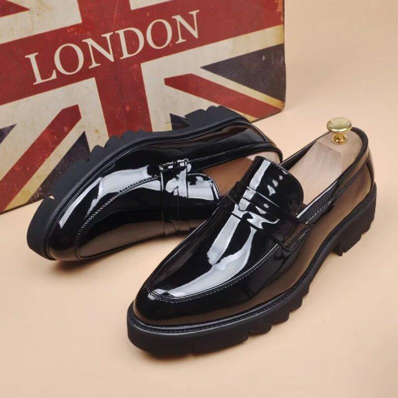 Chaussures Lefu Homme Semelles Épaisses Confortables Mode Marque Chaussures en Cuir Homme Haute Qualité Chaussures de Bureau Affaires Tailles 38-45