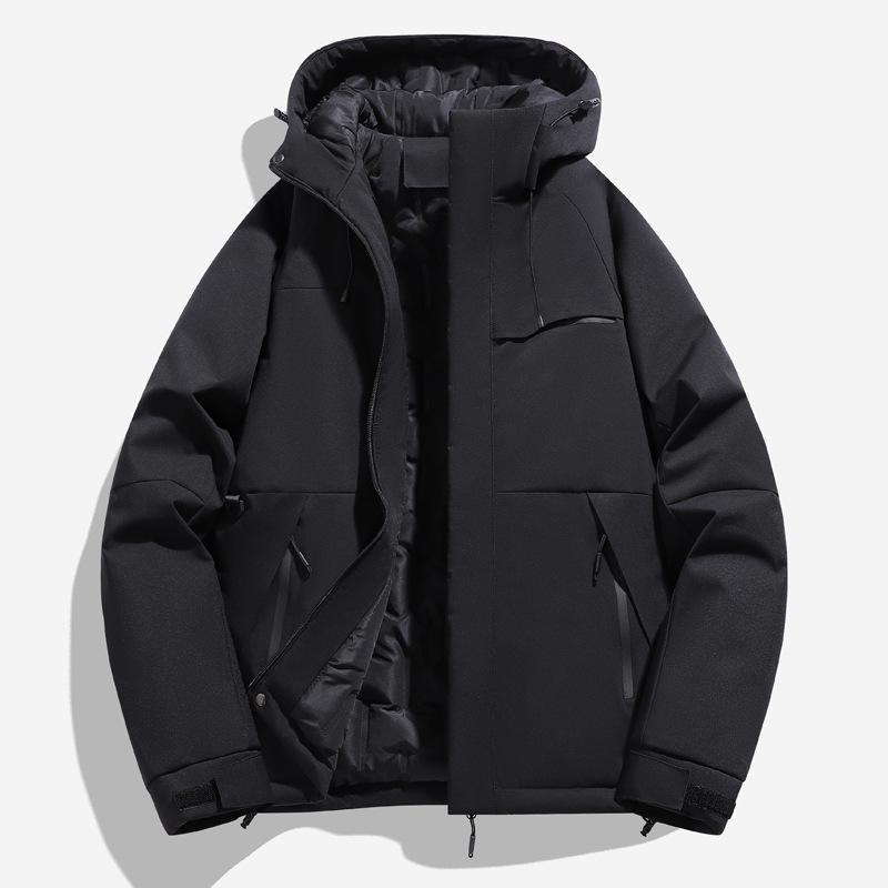 2025 Autumn and Winter New Jacket Cotton-padded Jacket Windproof and Waterproof Hooded Fleece Thickened Jacket Couple Model