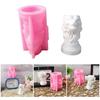 3D Wolf Head Figurine Silicone Candle Molds Epoxy Resin Silicone Molds for Handmade Candle Soap Gypsum Silicone Molds