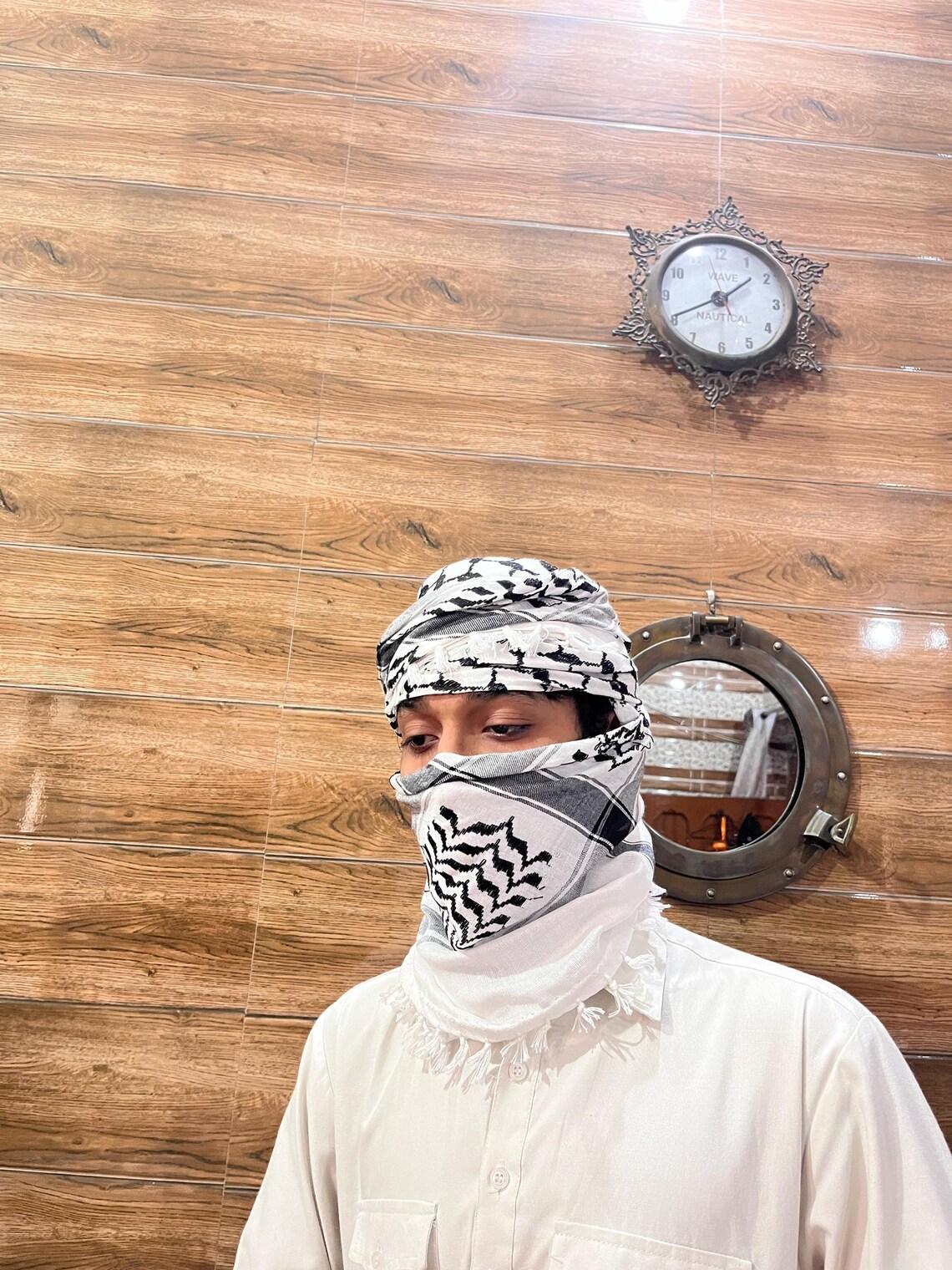 

Палестинский платок-кефия - Традиционный шемаг с кисточками в арабском стиле куфия M аэро