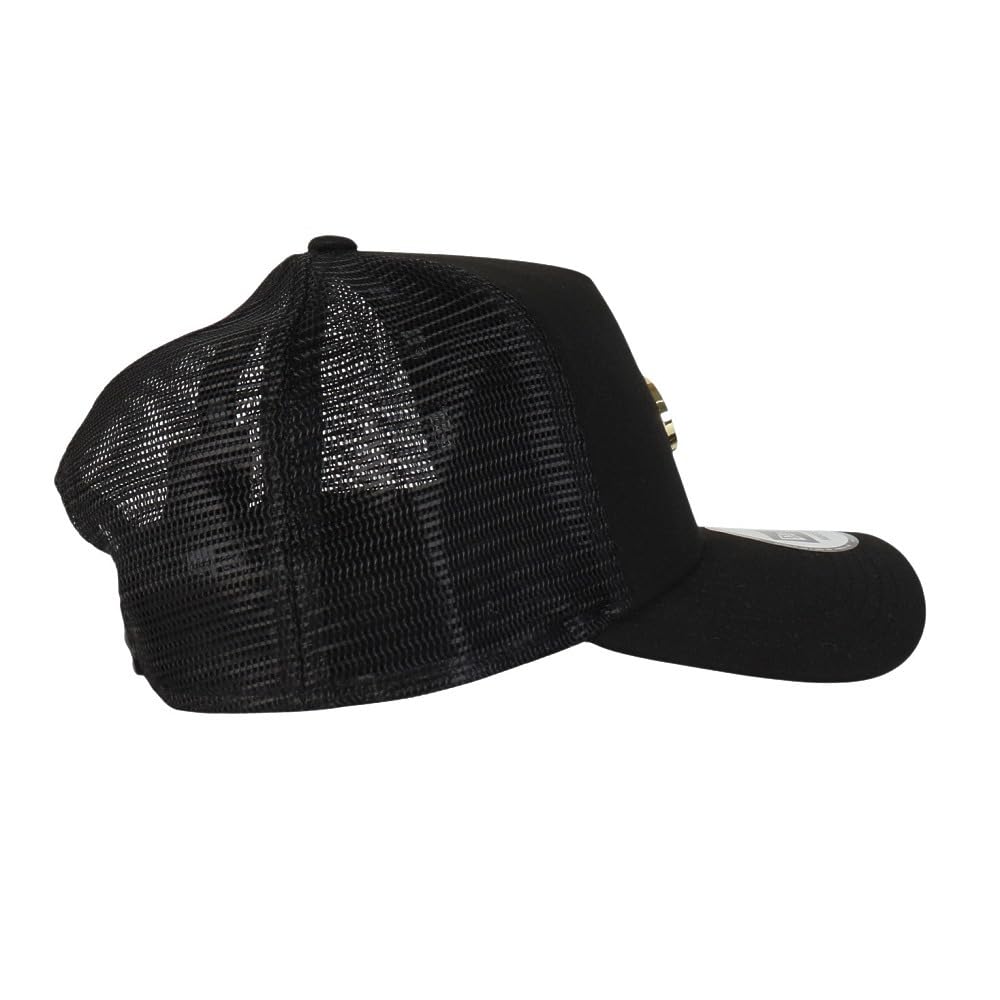 New Era Czapka siatkowa z bawełny, bez metalu, rozmiar uniwersalny 940AFTR METAL PLATE BLK GLD 251 NER36C3777 9FORTYA-Frame Plate, Czarno-złota, (14388622)