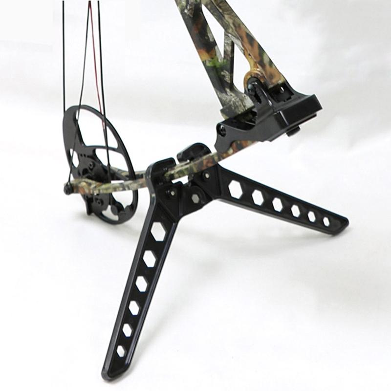 Archerys Kickstand Compound Bow Kick Stand Holder Scissor Legs Rack Bracket Support for Shooting Ranges Targets Hunting