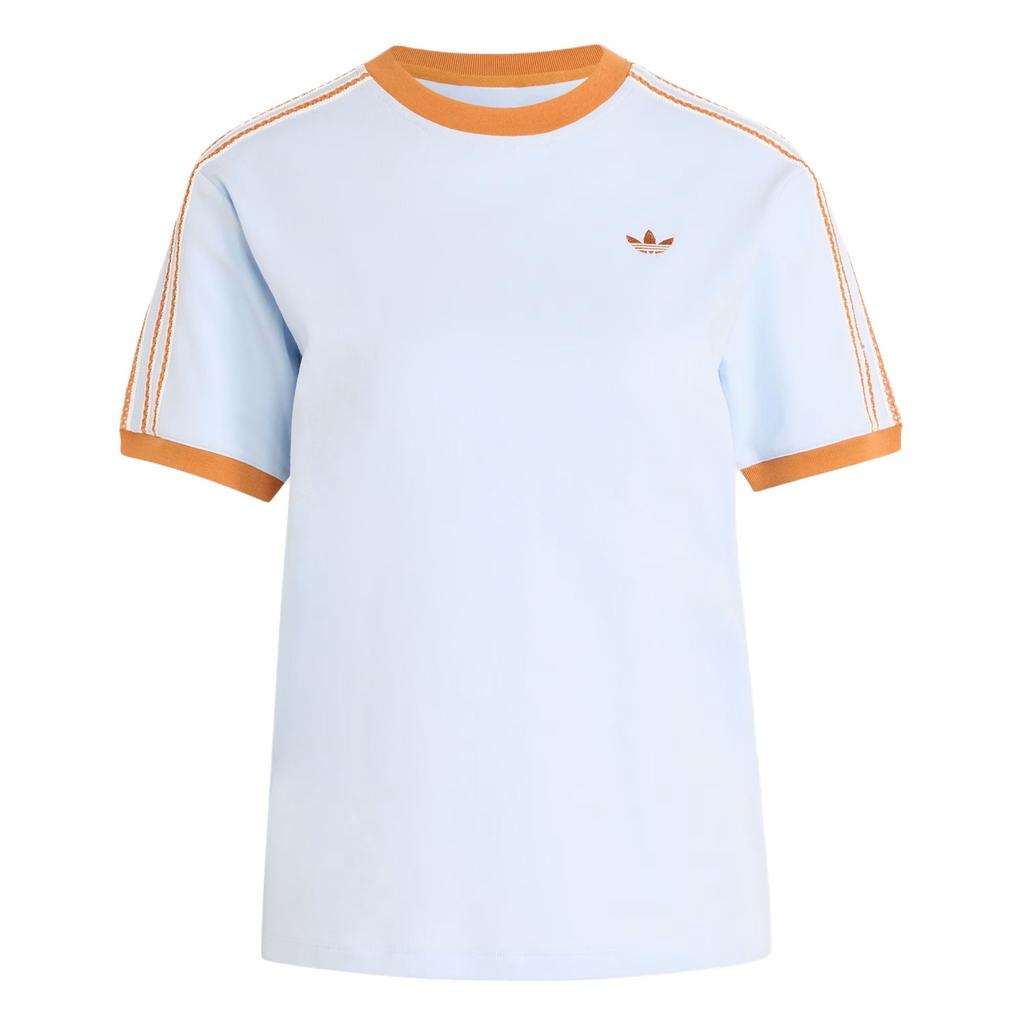 Adidas Originals 3 Stripes Summer Glow Advanced Crew Neck Sports Casual Short Sleeve T-Shirt Women Tops KY8125