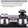FPS Thumbstick Extender & Printing Rubber Silicone Grip Cover 2 Sets for PS5 Dualsenese & PS4 Controller (Black+Clear)