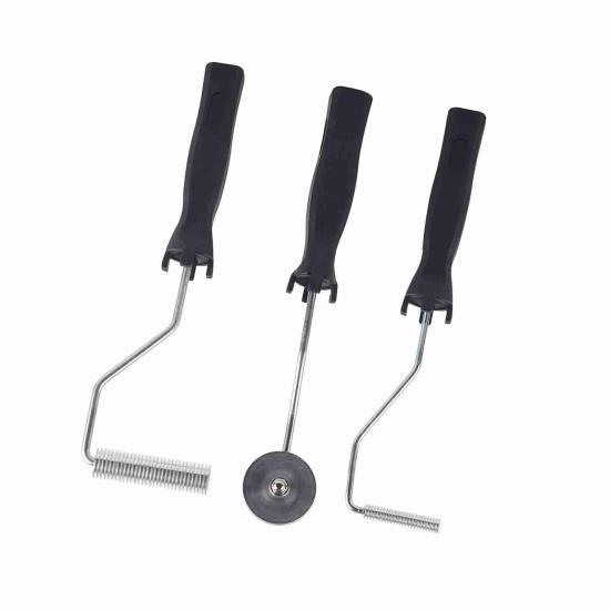 Aluminum Alloy Fiberglass Bubble Laminating Roller ABS Handle for GRP FRP Resin Work (3pcs/set)