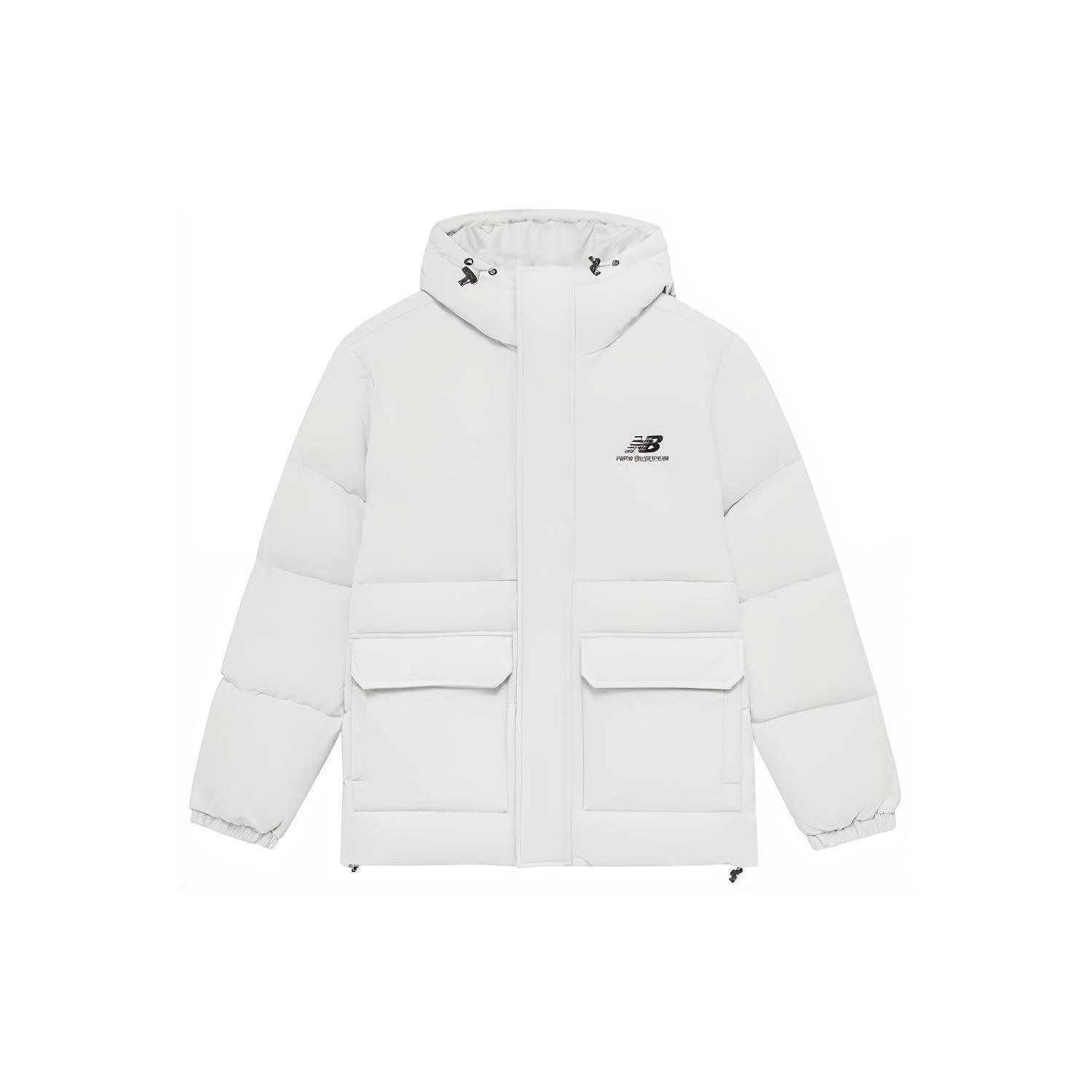 New Balance Logo Puffer Down Jacket Asia Sizing White Men s AMJ23340-GYM S