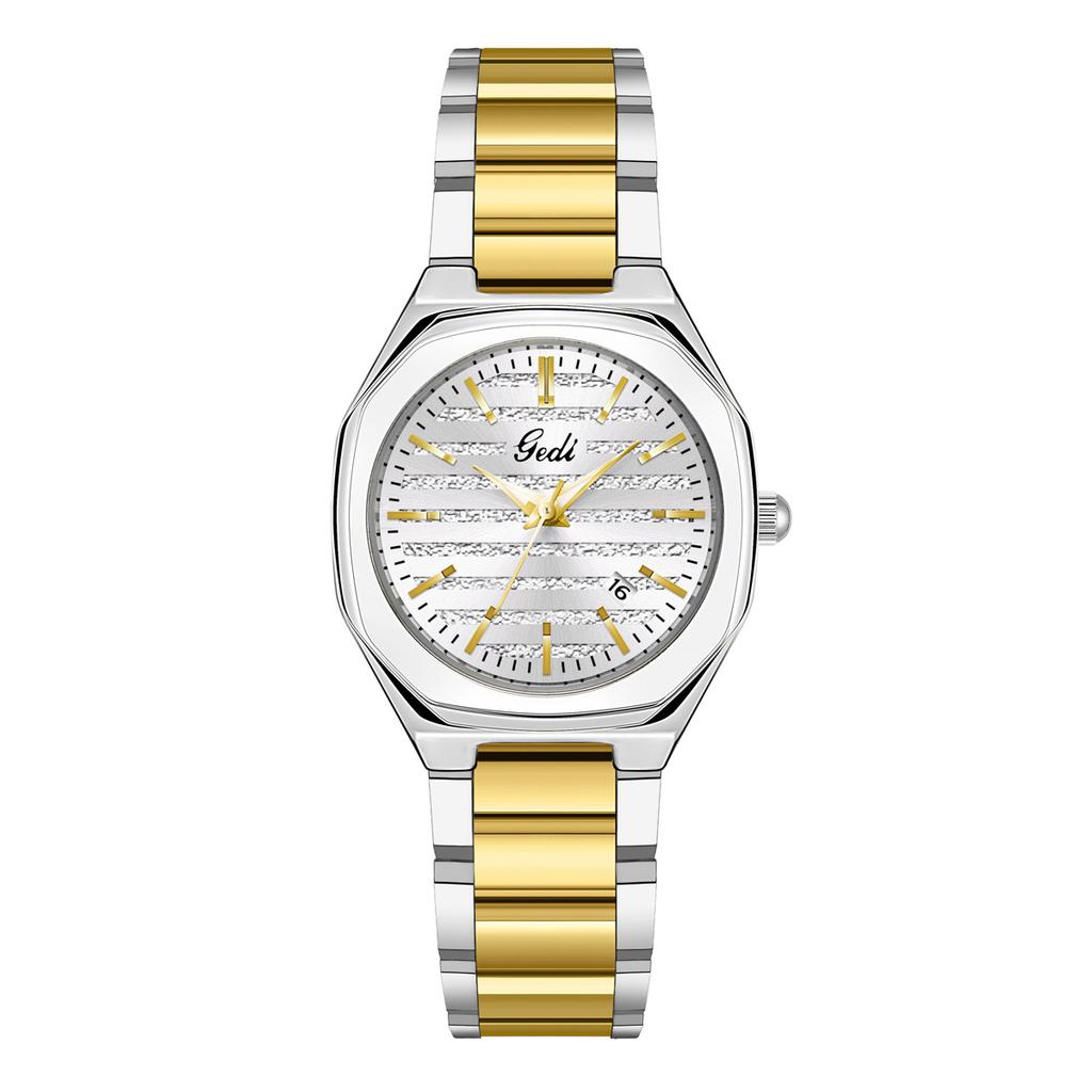 Light Luxury High-End Steel Belt Watch Women'S Calendar High-Value Waterproof Watch Women'S Quartz Watch