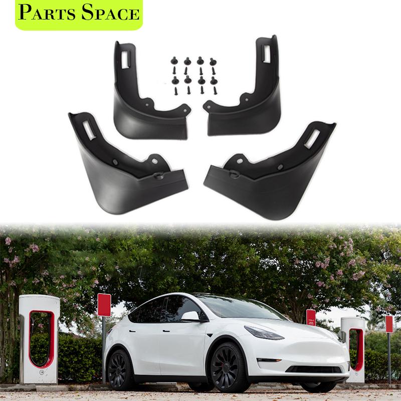 

4Pcs Mud Flaps For Tesla Model Y 2022 2021 2023 Mudguards Car Fender Invisible Splash Guards Splashboard Matte Black