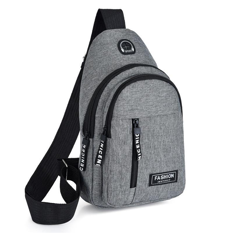 Men'S Oxford Cloth Breast Bag Multifunctional Sports Outdoor Leisure Shoulder Backpack Crossbody Bag