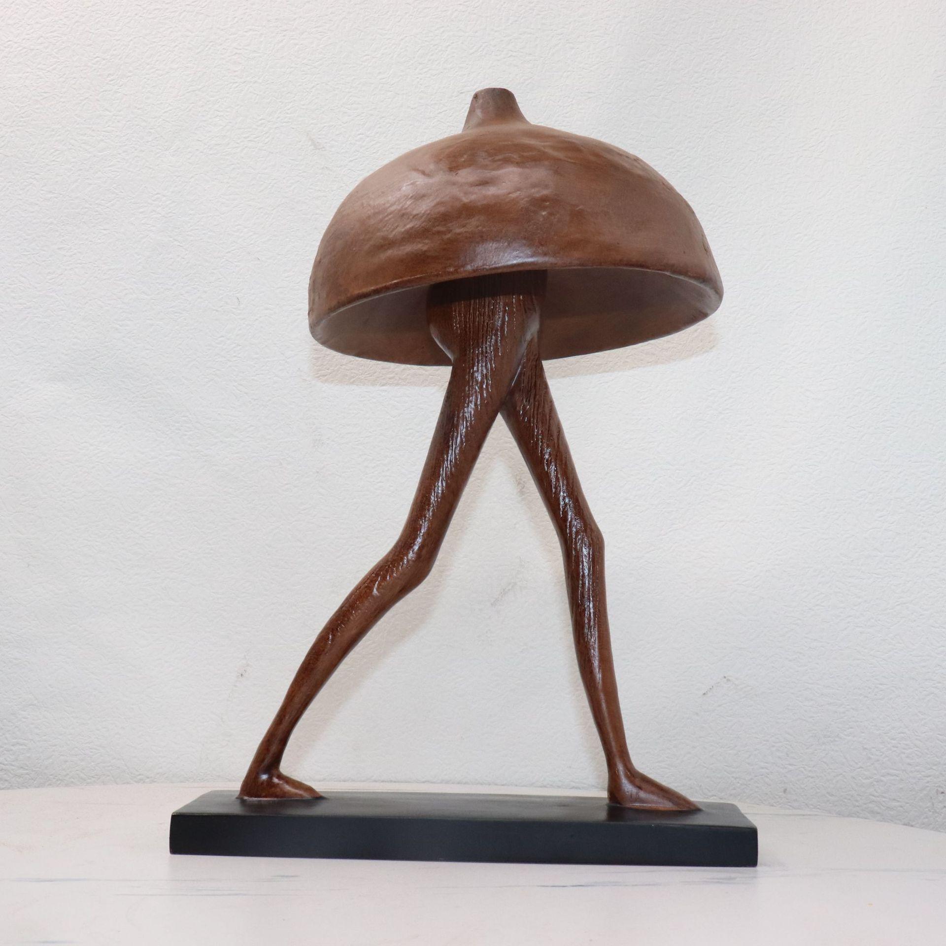 Modern Abstract Mushroom Man Resin Figurine for Home Decor