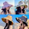 Cotton Patchwork Sun Hat With Wide Brim For Summer Beach And Outdoor Activities