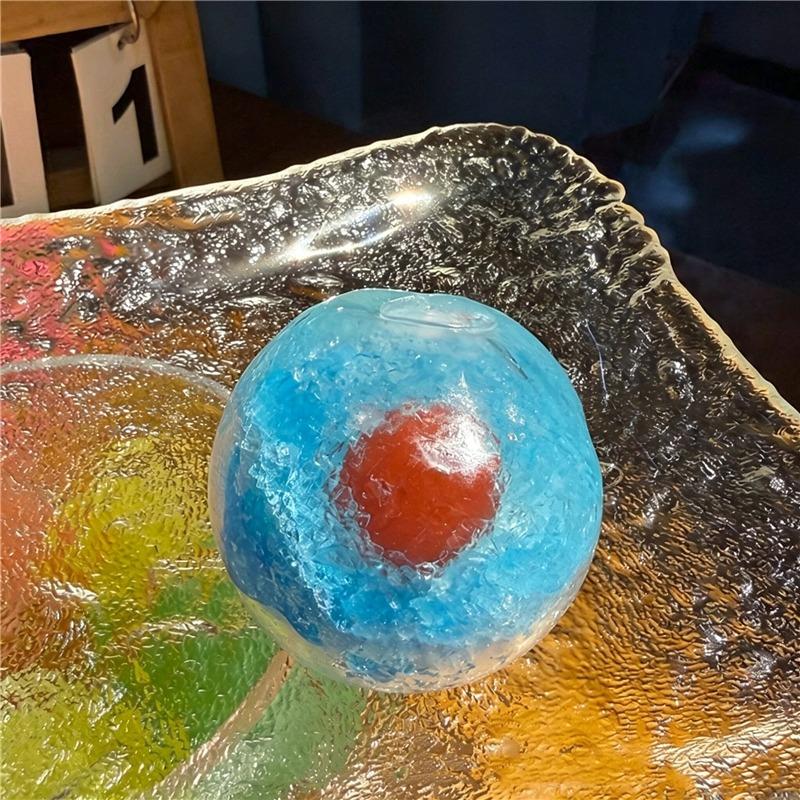 Ghiaccio Tritato Fatto a Mano Palla Morbida Fragola Kiwi Frutta Sicuro per il Congelatore Suono ASMR Soddisfacente Giocattolo Spremibile Decompressione Regalo