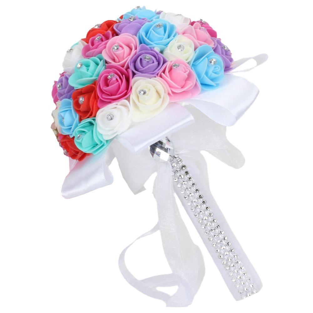 Romantic Wedding Bouquets Pearl Bridal Bouquets Artificial Hand Bouquet  Wedding Accessories