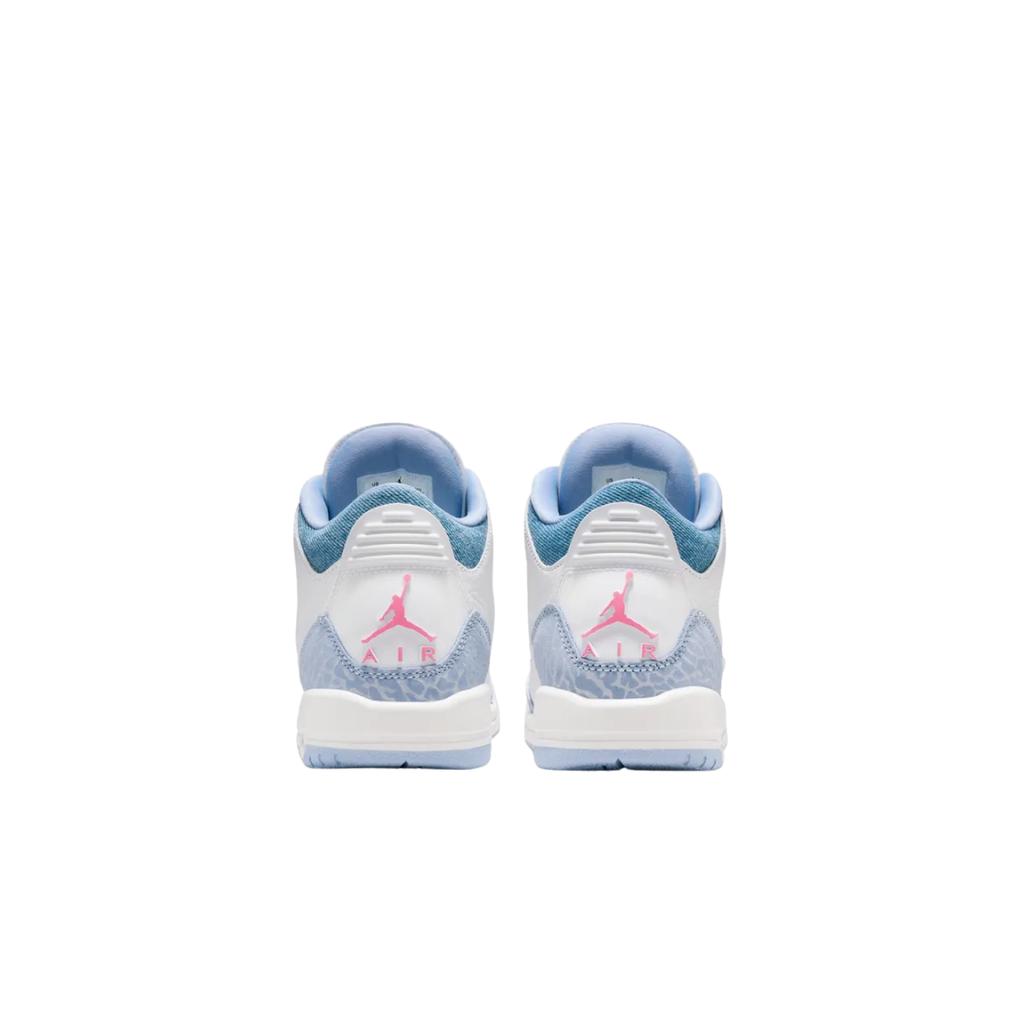 Air Jordan 3 Retro GS Weiß Cobalt Bliss Kinder Sneaker Pink-Glow Football-Grey HQ0784-101