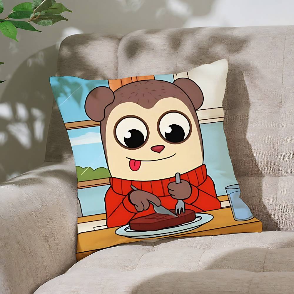 

Funny H-Max Design Pro Pillow Case Cushion Cover Soft Cute Throw Pillow Case For Car Sofa Pillowcase Polyester With Zipper 16x16Inch