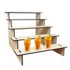 5 Tier Rustic Wooden Ladder Display Riser Shelf Figure Display Cabinet Cute Dolls Storage Box Makeup Organizer For Perfume
