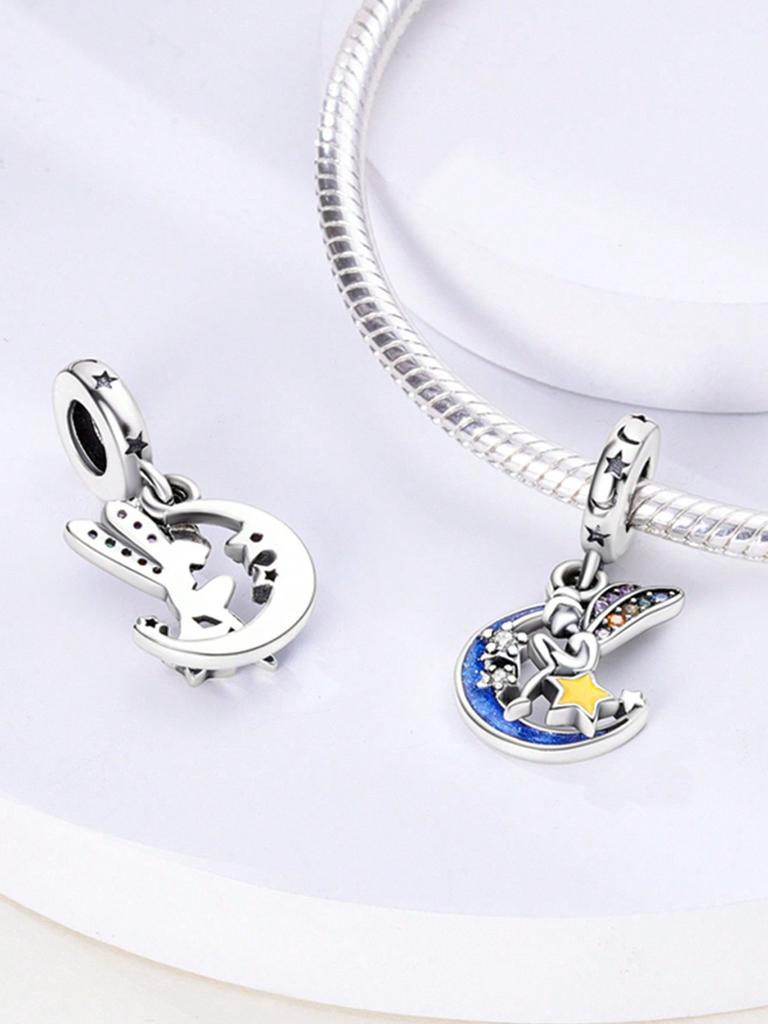 Charms Plata Stars And Moon Beads Charm Copper Plated Fit Charms Copperoriginal Bracelet For Jewelry Making Diy Charm