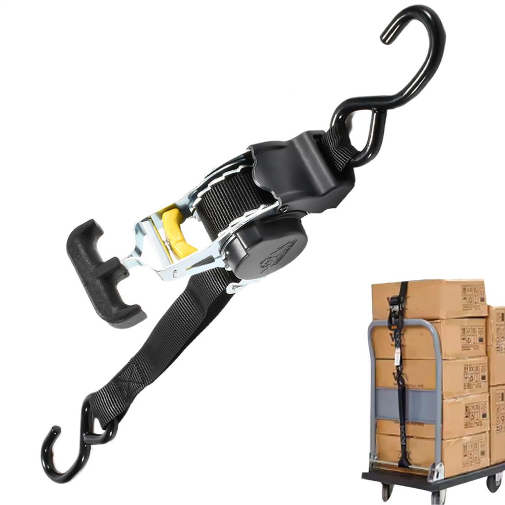 Retractable Ratchet Straps Bed Mounted Ratchet Straps With Plate Heavy Duty Automotive Webbing Supplies For Motorcycles Cargo