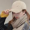 Women's Rabbit Fur Plush Duckbill Cap - Warm, Trendy Korean Style Winter Hat for Autumn/Winter