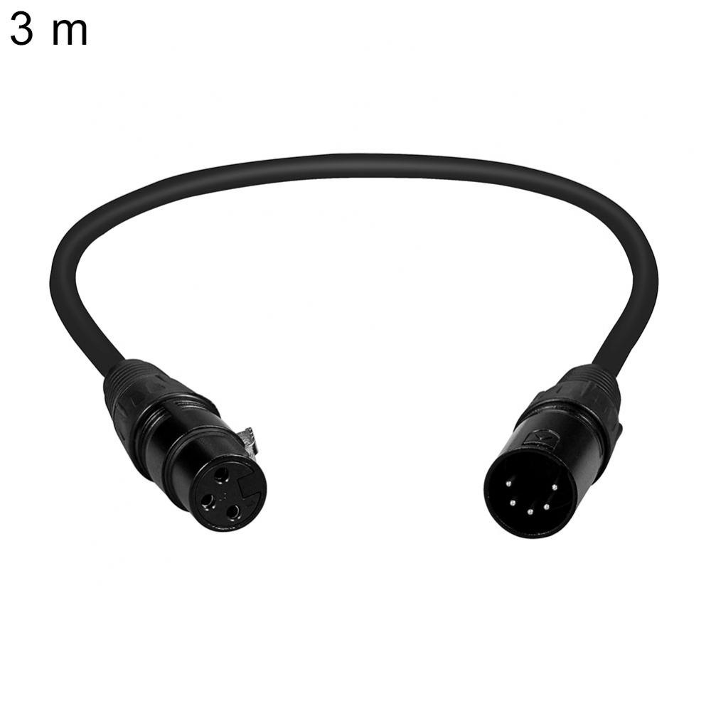New 0.5/1/3/2m XLR 3 Pin Female to 5 Pin Male XLR Cable for Microphone Stage Light
