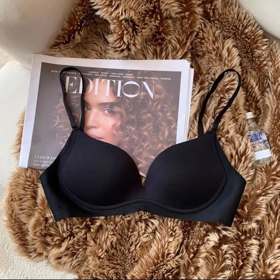 Seamless Breathable Push-Up Wire-Free Small Bust Bra - Lightweight, Comfortable, Beautiful Back Design, Simple Japanese Style