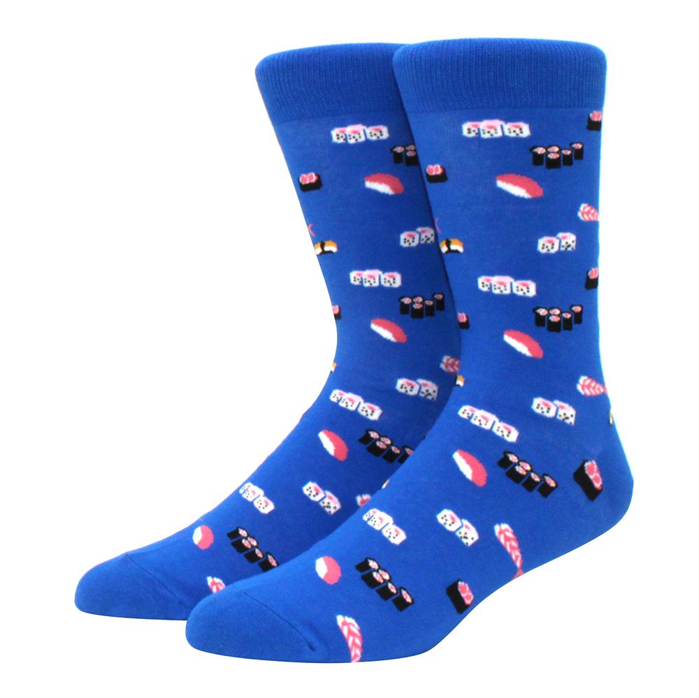 brand new men's socks colorful combed cotton crew socks Jacquard striped knee high socks for Funny men business casual dress