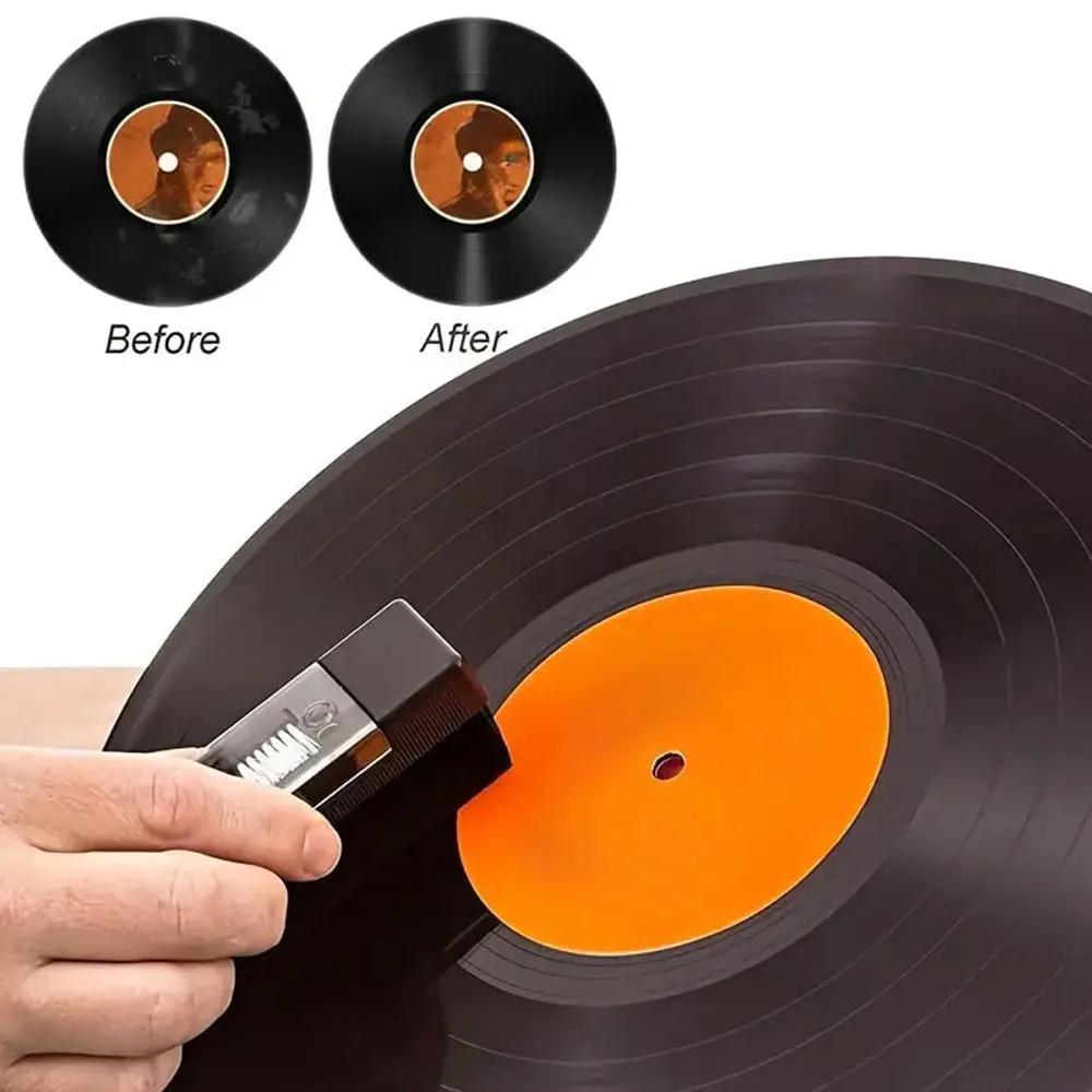 1 Set Anti Static Vinyl Record Cleaner Dust Remover Brush for Phonograph Turntable LP Vinyl Records Cleaning Kit