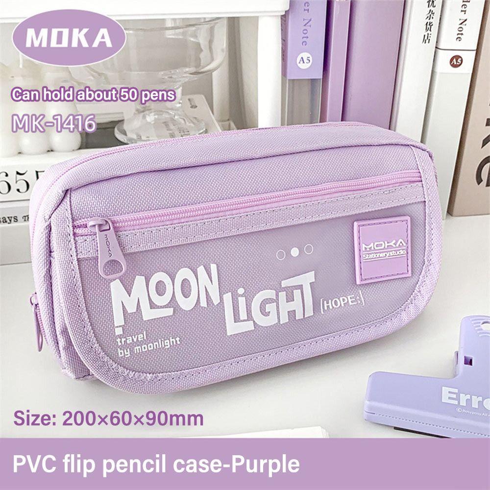 

Многослойный пенал Грязеотталкивающий Органайзер для канцелярских принадлежностей Портативная сумка для ручек Студенты фиолетовый