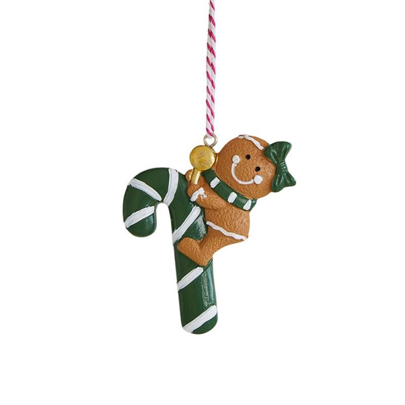 Christmas Decorations Set Resin Hanging Ornaments Candy Cane Tree Sock Snow Cone House Wreath Hotel Mall Party