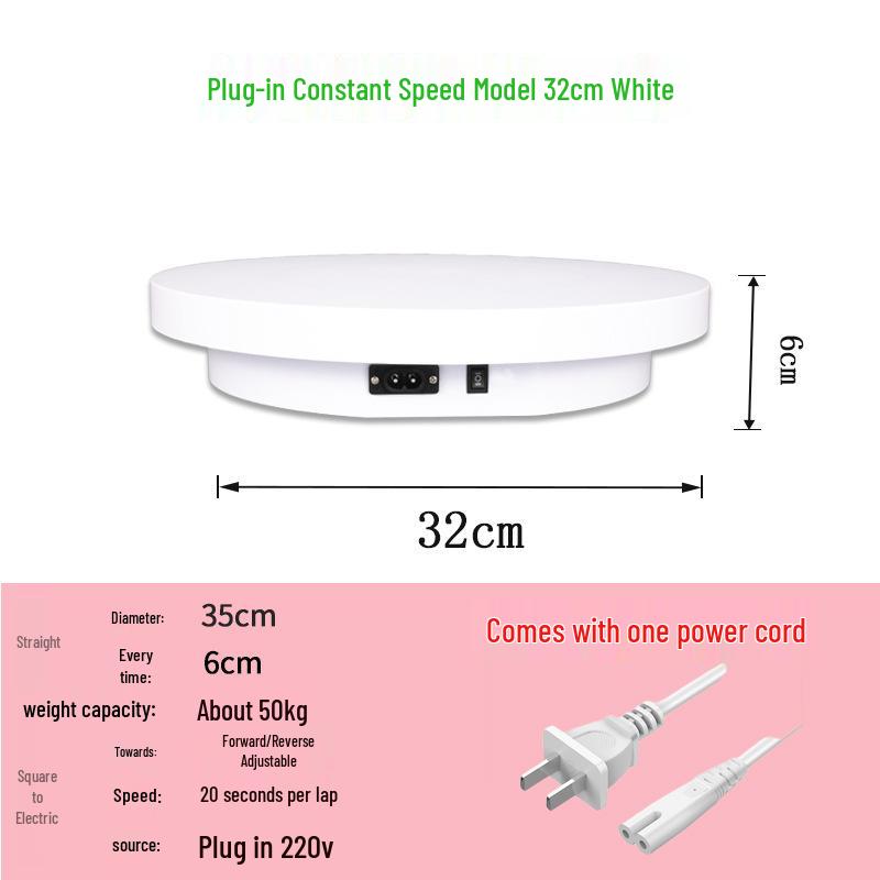 Automatic Rotating Display Stand for Live Streaming, E-commerce, Figurines, and Panoramic Photo/Video Shooting