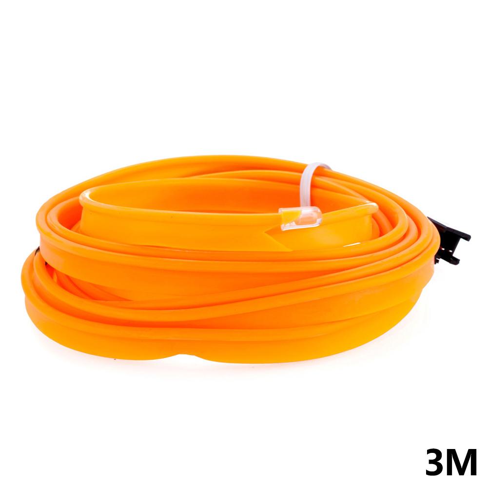 3M USB Car LED Ambient Lights Strip EL Wire Neon Ambient Lighting USB Flexible Decoration DIY Auto Party Atmosphere Lamps