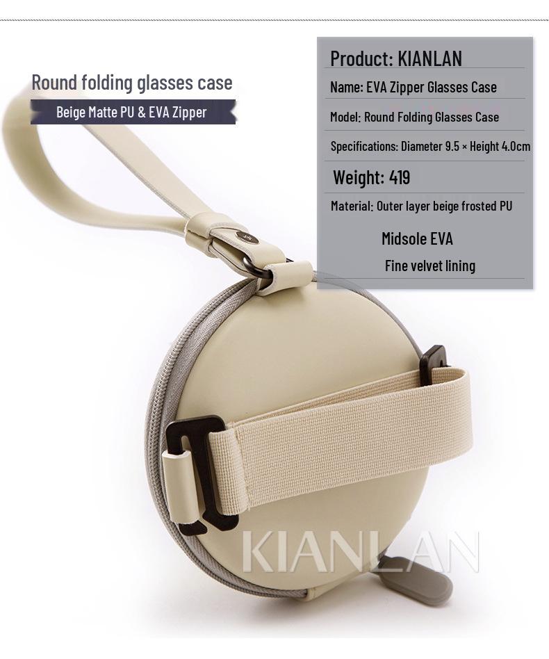 Large Capacity Zippered Sunglasses Case - Stylish, Outdoor Travel Design