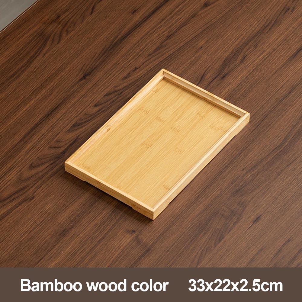 Retro Style Food Storage Trays Natural Bamboo Dessert Pallet Decorate Tray Wooden Tray  Bathroom
