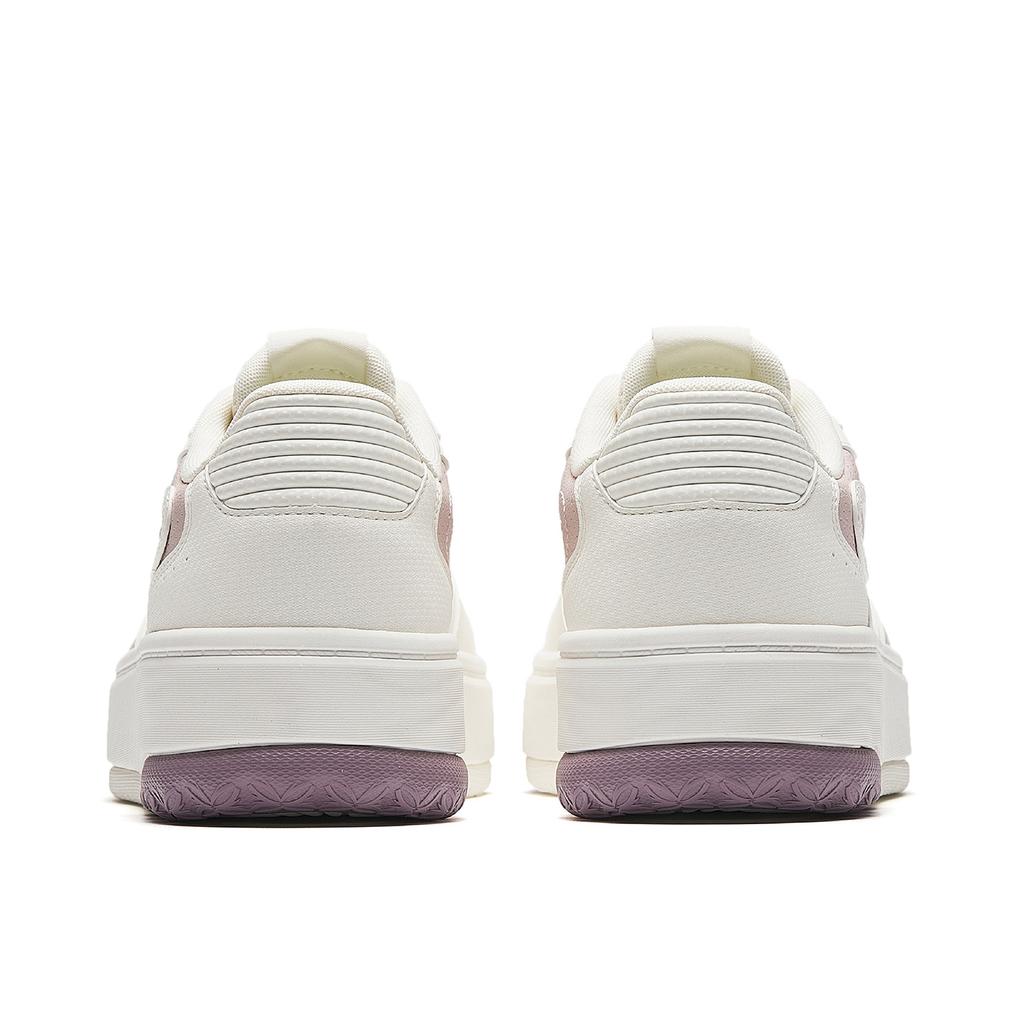 Anta Sunny Wind Casual Versatile Simple Cute Low-Top Skate Shoes Kids Sneakers Ivory-White Conch-Pink 122618034-3