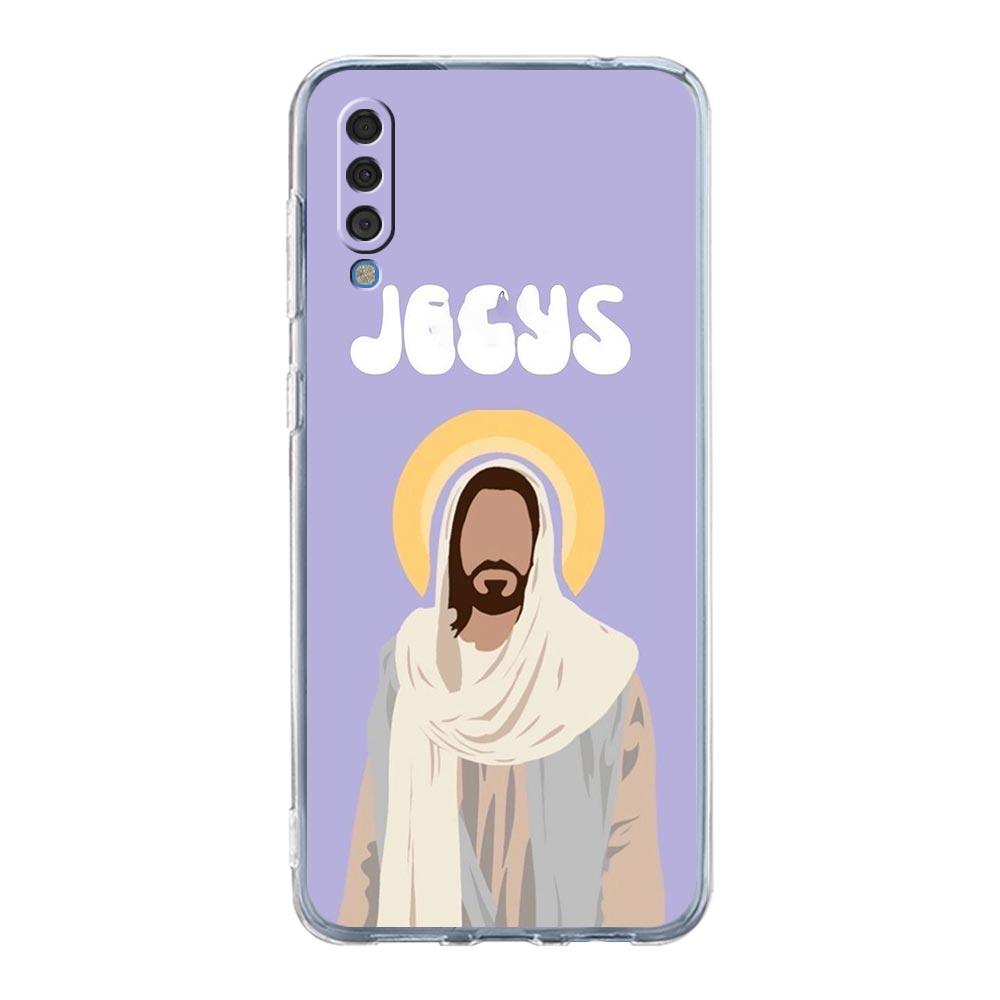 Case For Samsung A16 A14 A12 A22 A32 5G A34 A42 A52 A54 A50 A70 A20E A10S A20S A04S A06 Cover Verse of The Christian Bible Jesus