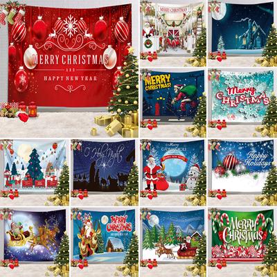 Christmas Background Cloth Festive Party Decoration Tapestry Hanging Garden Posters for Outside Large Wall Hanging Beach Towel
