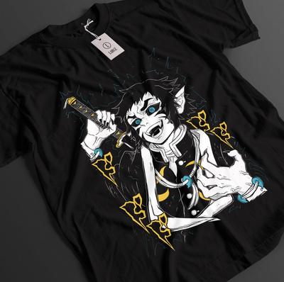 Demon Slayer Shirt Kaigaku Upper Moon 6 T-Shirt Zenitsu Kimetsu No Yaiba Tee