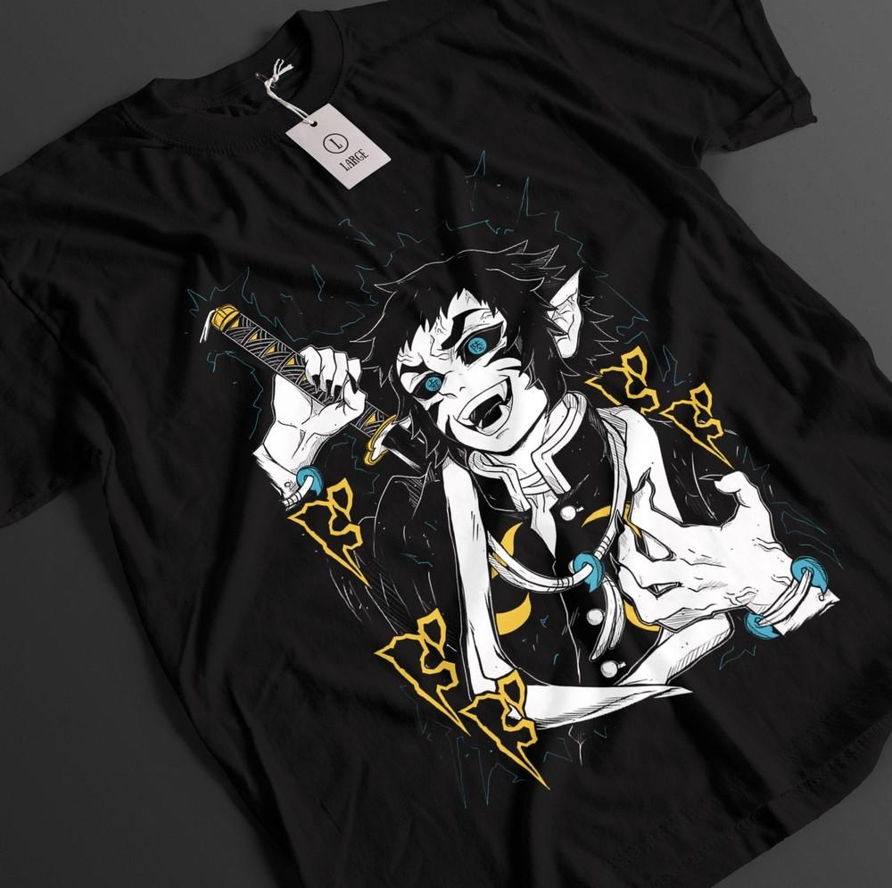 Demon Slayer Shirt Kaigaku Upper Moon 6 T-Shirt Zenitsu Kimetsu No Yaiba Tee