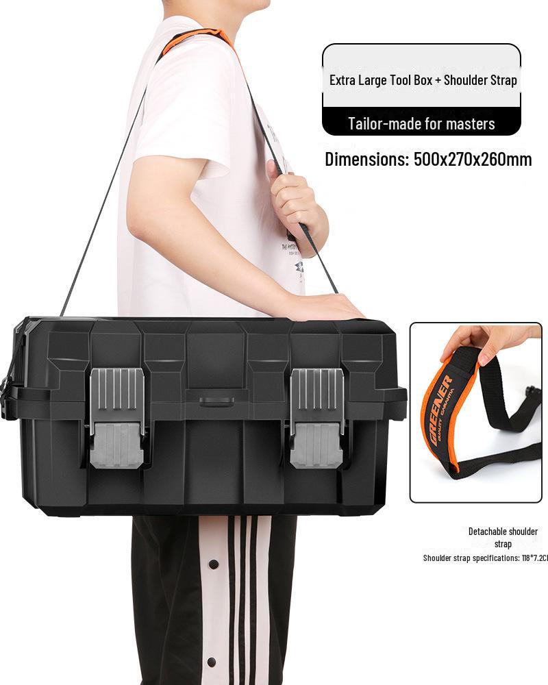 Green Forest Portable Folding Plastic Tool Box for Electricians