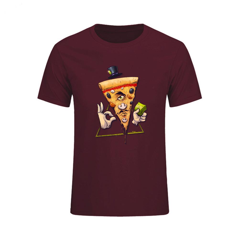 Crew Neck Teenage Clothing Simple Style For Mens Illuminati Pizza T Shirts Crew Neck Sale