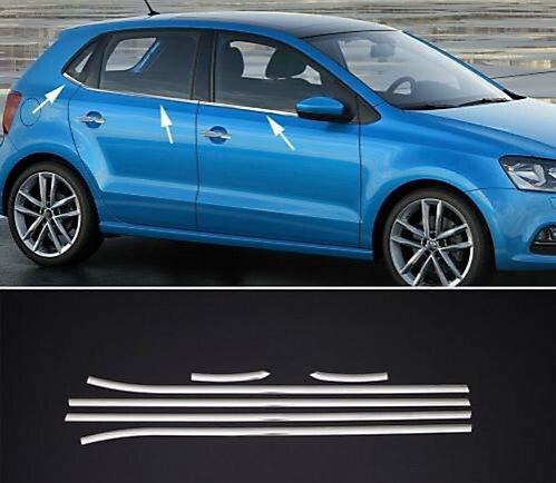 

Окантовка скла HB (6 шт, нерж) для Volkswagen Polo 2010-2017 рр.