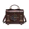 Steampunk Einzelschultertaschen Vintage Damen Handtaschen Gothic Umhängetasche Damen Nieten Top-Handle Taschen Pack