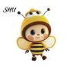 Bee Themed Hanging Decor Acrylic Decoration Single Side Printed Little Ornament Home Car Rearview Mirror Keychain Pendant Birthday Gift Portable
