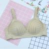 New bra cotton bowl thin vest type adjustment large size vest type large cup underwear without steel ring